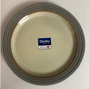 Denby‎ 1809 Stoneware Plate Heritage Terrace Made in England Blue Grey Rim